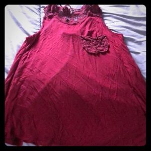 Crochet accented Tank top